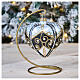 Heart shaped blown glass Christmas tree ornament with pearls 10 cm s2