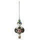 Ponteira árvore de Natal branco, azul e ouro 36 cm s1