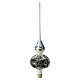 Blown glass tree topper with blue and gold decorations s6