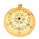 Weihnachtsbaumkugel aus mundgeblasenem Glas, Grundfarbe Gold, mit Glitter verziert, 150 mm s1