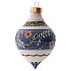 Bola para árvore de Natal azul 100 mm cerâmica Deruta s2