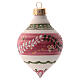 Bola para árbol Navidad rosa 100 mm de cerámica Deruta s1