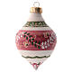 Boule pour sapin de Noël rose 100 mm céramique Deruta s2