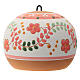 Boule céramique colorée Deruta style rustique ouverte avec Nativité 3 cm décorations rouges 100 mm s4