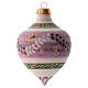 Purple onion Christmas ornament in terracotta 12 cm, made in Deruta s1