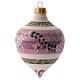 Bombka choinkowa liliowa, ze szpiczastym zakończeniem, 100 mm, ceramika z Deruty s2