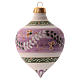 Bola para árvore de Natal lilás com ponta 100 mm cerâmica Deruta s1