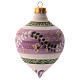 Bola para árvore de Natal lilás com ponta 100 mm cerâmica Deruta s2