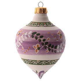 Purple onion Christmas ornament in terracotta 12 cm, made in Deruta