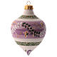 Purple onion Christmas ornament in terracotta 12 cm, made in Deruta s2