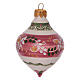 Pink onion Christmas finial ornament in terracotta 10 cm s2