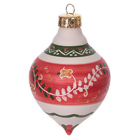 Red onion Christmas ornament in terracotta 12 cm