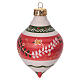 Red onion Christmas ornament in terracotta 12 cm s1