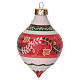 Red onion Christmas ornament in terracotta 12 cm s2