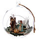 Glass ball with Nativity scene 130 mm Deruta s1