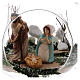 Glass ball with Nativity scene 130 mm Deruta s2