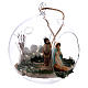Glass ball with Nativity scene 130 mm Deruta s3