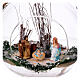 Glass ball with Nativity scene 130 mm Deruta s2