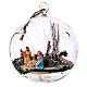 Glass ball with Holy Family 130 mm Deruta s3