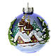 Pallina albero Natale natalizia blu 80 mm s1