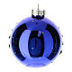Pallina albero Natale natalizia blu 80 mm s4