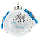 Christmas tree ball with snowmen 80 mm s3