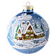 Boule de Noël avec paysage 80 mm s1