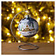 Blown glass christmas ball with landscape 8 cm s2