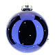 Blown glass ball 8 cm with night landscape with snow s3