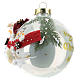 Weihnachtskugel, Grundton weiß, mit Schneemännern, 80 mm s2