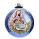 Weihnachtskugel, Grundton blau, Muttergottes mit dem Jesuskind, 80 mm s1