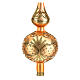 Gold coloured Christmas tree topper with golden decorations s2