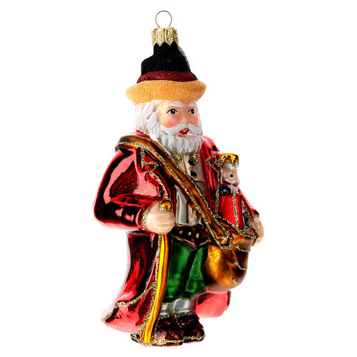 Blown glass Christmas ornament, Santa Claus in Germany 4