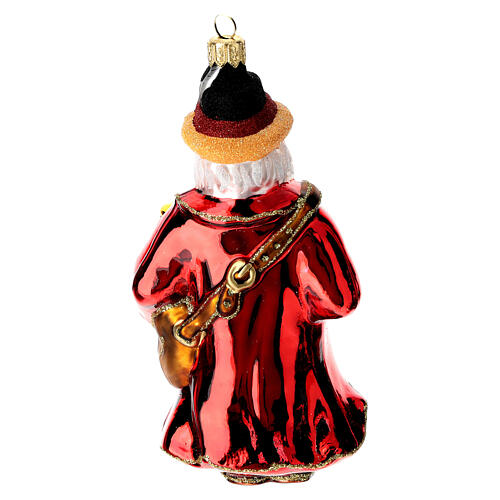 Blown glass Christmas ornament, Santa Claus in Germany 5