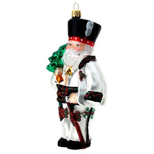 Polnischer Weihnachtsmann, Weihnachtsbaumschmuck aus mundgeblasenem Glas 3