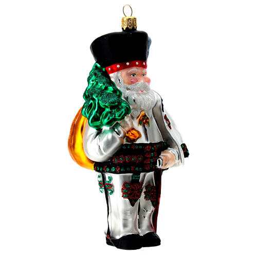 Blown glass Christmas ornament, Santa Claus in Poland 4