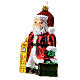 Blown glass Christmas ornament, Santa Claus in England s3