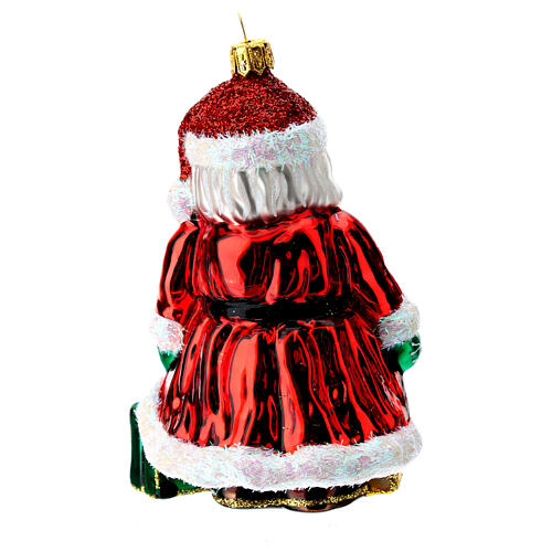 Papá Noel inglés Big Ben adorno Árbol Navidad vidrio soplado 5