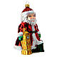 English Santa Claus blown glass Christmas ornament s4