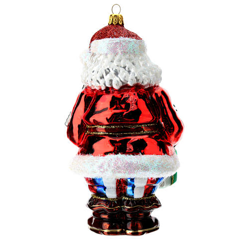 Blown glass Christmas ornament, Santa Claus in France 5