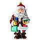 Blown glass Christmas ornament, Santa Claus in France s1