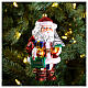 Blown glass Christmas ornament, Santa Claus in France s2