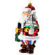Blown glass Christmas ornament, Santa Claus in France s3