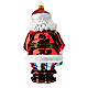 Blown glass Christmas ornament, Santa Claus in France s5