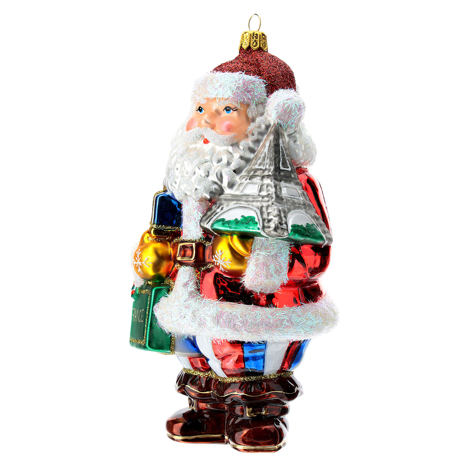 French Santa Claus Christmas ornament in blown glass | online sales on ...