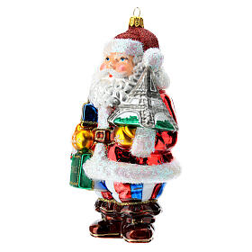 Blown glass ornaments: French Santa Claus Christmas ornament in blown glass
