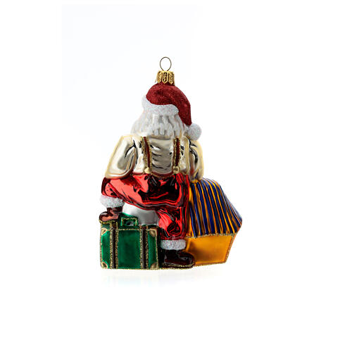 Santa Claus in Egypt Christmas blown glass ornament 5