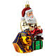 Santa Claus in Egypt Christmas blown glass ornament s3