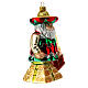 Père Noël mexicain décoration sapin Noël verre soufflé s4