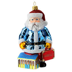 Blown glass ornaments: Blown glass Christmas ornament, Santa Claus in Greece